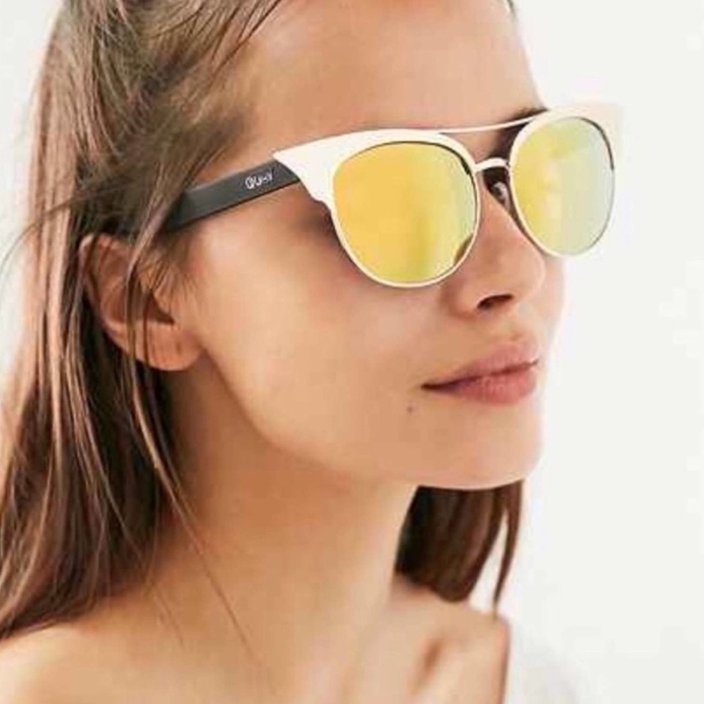 Quay Zig Gold Mirror Sunglasses - Picture 3 of 6